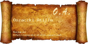 Oszaczki Atilla névjegykártya